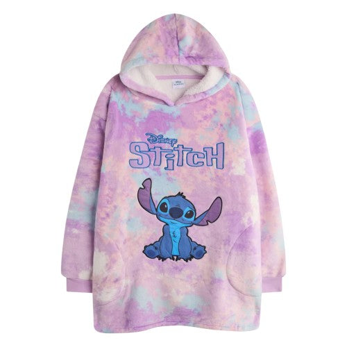 Front - Lilo & Stitch Girls Stitch Blanket Hoodie