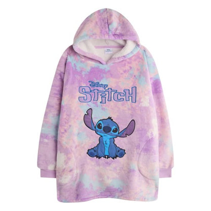 Front - Lilo & Stitch Girls Stitch Blanket Hoodie