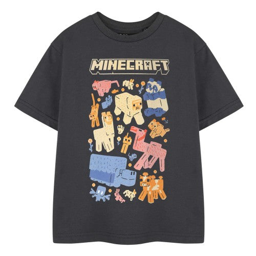 Front - Minecraft Girls Animals Short-Sleeved T-Shirt