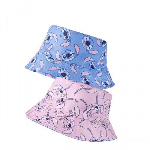 Front - Lilo & Stitch Girls Reversible Bucket Hat
