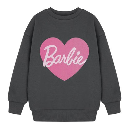 Front - Barbie Girls Heart Sweatshirt