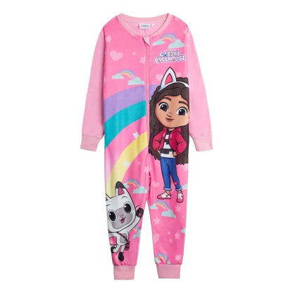 Front - Gabby´s Dollhouse Girls Gabby & Pandy Paws All-In-One Nightwear