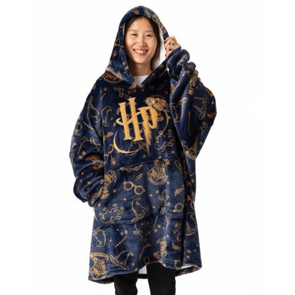 Front - Harry Potter Womens/Ladies Embroidered Logo Blanket Hoodie