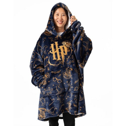 Front - Harry Potter Womens/Ladies Embroidered Logo Blanket Hoodie