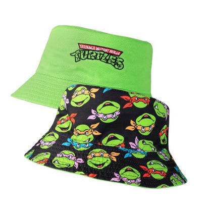 Front - Teenage Mutant Ninja Turtles Boys Faces Reversible Bucket Hat