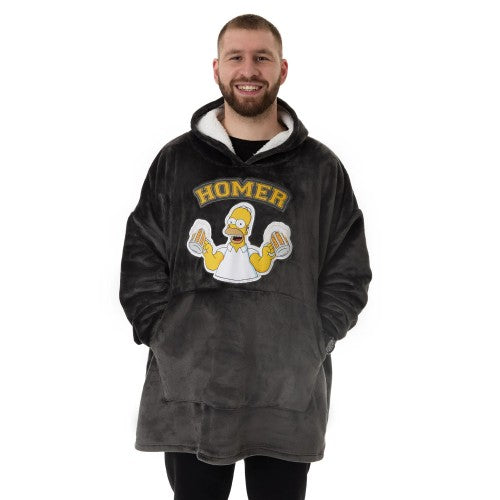 Front - The Simpsons Mens Homer Simpson Blanket Hoodie