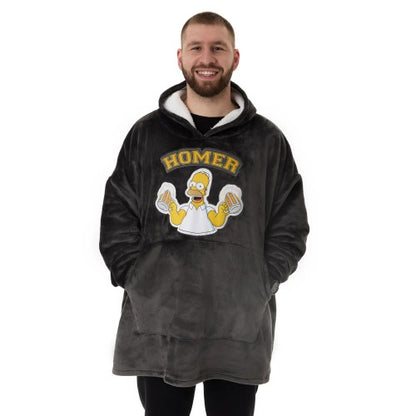 Front - The Simpsons Mens Homer Simpson Blanket Hoodie
