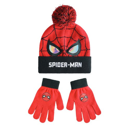 Front - Spider-Man Boys Beanie & Gloves Set
