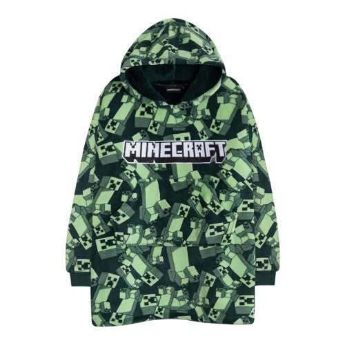 Front - Minecraft Boys Creeper Blanket Hoodie