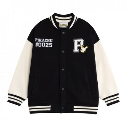 Front - Pokemon Boys Pikachu Varsity Jacket