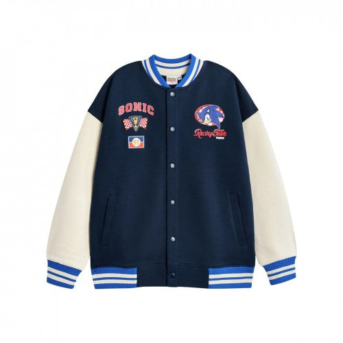 Front - Sonic The Hedgehog Boys Racing Team Varsity Jacket