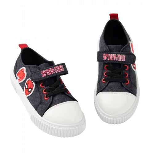 Front - Spider-Man Boys Face Touch Fastening Trainers