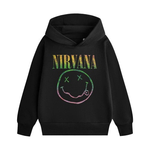 Front - Nirvana Childrens/Kids Rainbow Hoodie