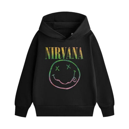 Front - Nirvana Childrens/Kids Rainbow Hoodie
