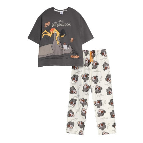 Front - Jungle Book Womens/Ladies Mowgli And Baloo Short-Sleeved Long Pyjama Set