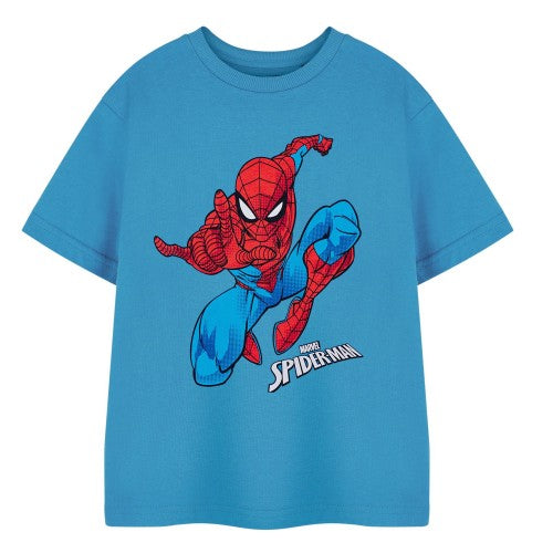 Front - Spider-Man Boys Jump Short-Sleeved T-Shirt