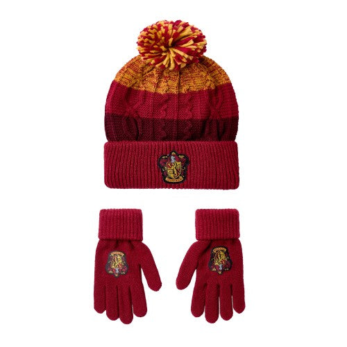 Front - Harry Potter Childrens/Kids Gryffindor Beanie & Gloves Set