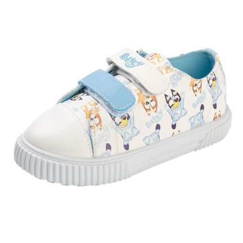 Front - Bluey Childrens/Kids Character Hook and Loop Trainers