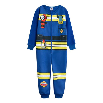 Front - Fireman Sam Boys Uniform All-In-One Nightwear