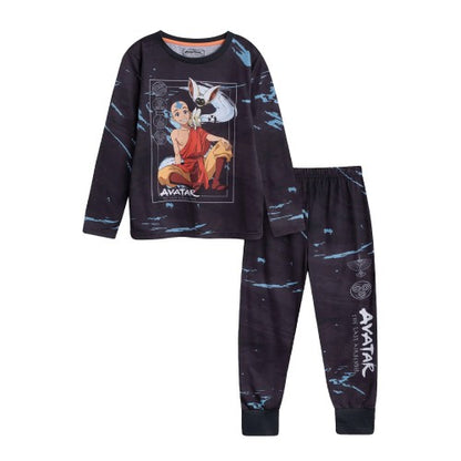 Front - Avatar: The Last Airbender Boys Aang & Momo Long Pyjama Set