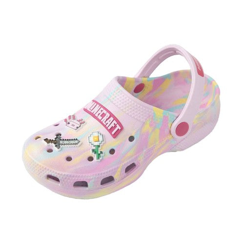 Front - Minecraft Girls Characters Logo Clogs