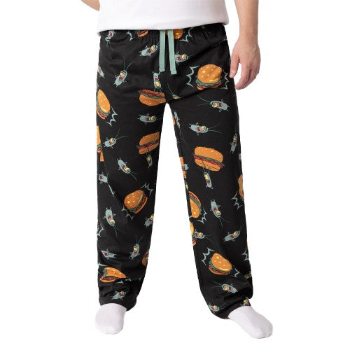 Front - SpongeBob SquarePants Mens Plankton Lounge Pants