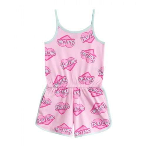 Front - Barbie Girls Logo Sleeveless Playsuit