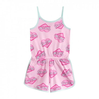 Front - Barbie Girls Logo Sleeveless Playsuit