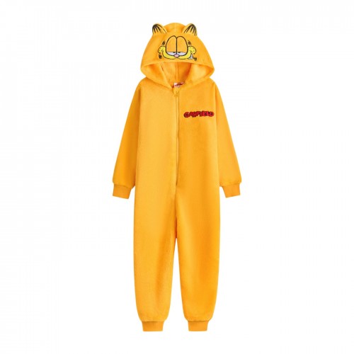 Front - Garfield Unisex Adult Long-Sleeved All-In-One Nightwear