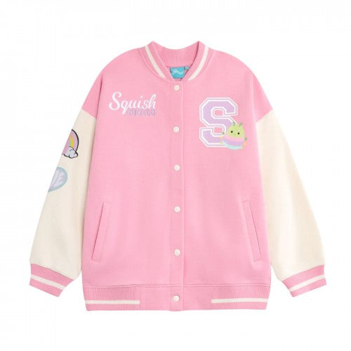 Front - Squishmallows Girls Squish Squad Varsity Jacket