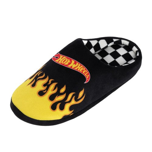 Front - Hot Wheels Mens Logo Mule Slippers