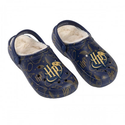 Front - Harry Potter Womens/Ladies Logo Fur Lined Clogs