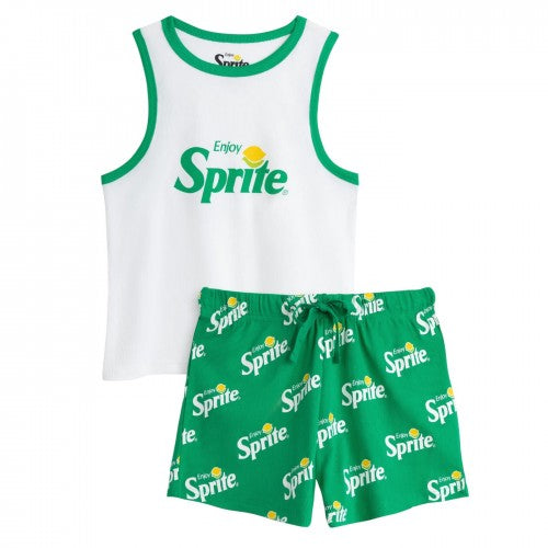 Front - Sprite Womens/Ladies Enjoy Short-Sleeved Short Pyjama Set