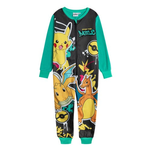 Front - Pokemon Boys Characters All-In-One Nightwear