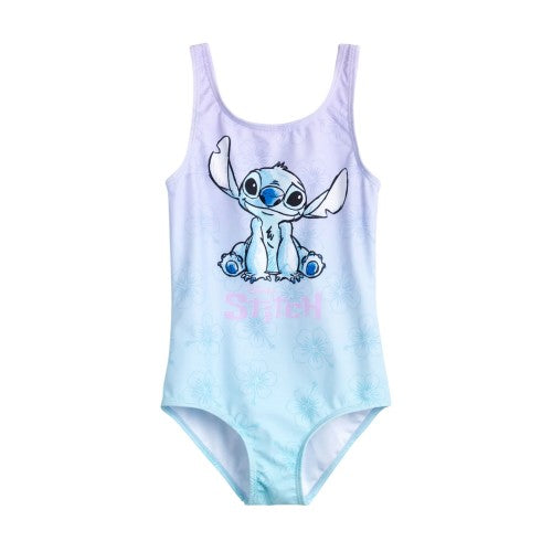 Front - Lilo & Stitch Girls Stitch One Piece Swimsuit