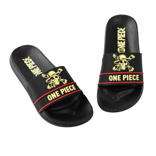 Front - One Piece Boys Logo EVA Sliders