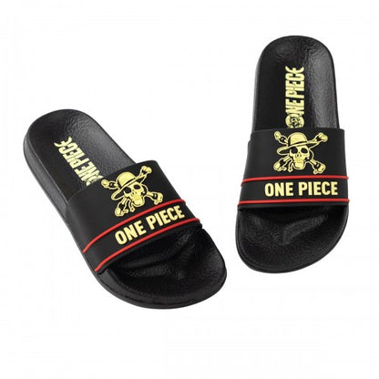 Front - One Piece Boys Logo EVA Sliders