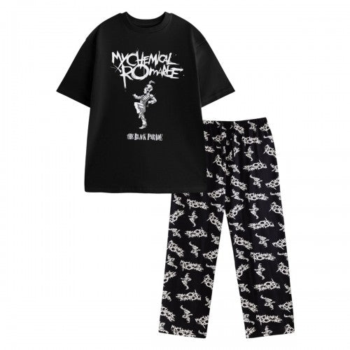 Front - My Chemical Romance Mens Logo Short-Sleeved Long Pyjama Set
