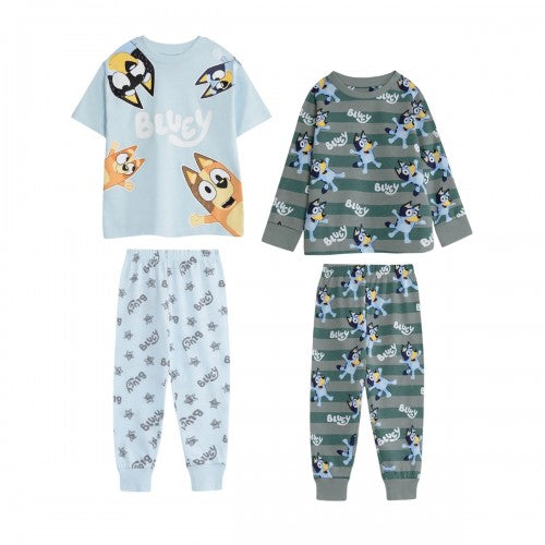 Front - Bluey Boys Character Long Pyjama Set (Pack of 2)