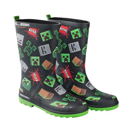 Front - Minecraft Boys Icons Wellington Boots