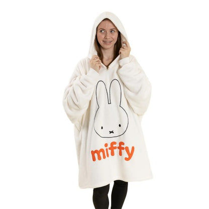 Front - Miffy Womens/Ladies Face Blanket Hoodie