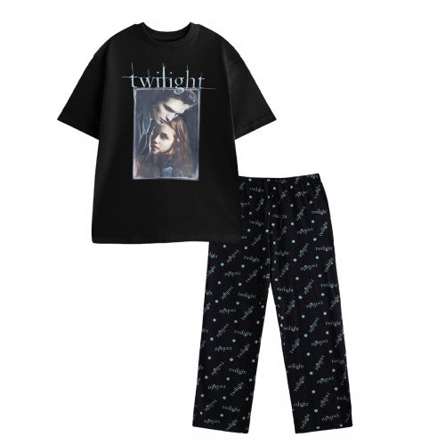 Front - Twilight Womens/Ladies Logo Short-Sleeved Long Pyjama Set