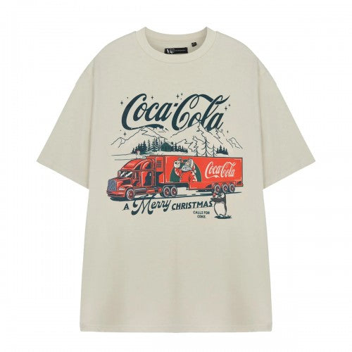 Front - Coca-Cola Womens/Ladies A Merry Christmas Short-Sleeved T-Shirt