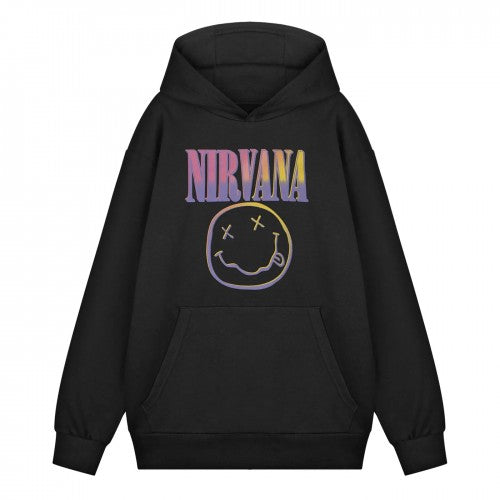 Front - Nirvana Unisex Adult Sunset Logo Hoodie