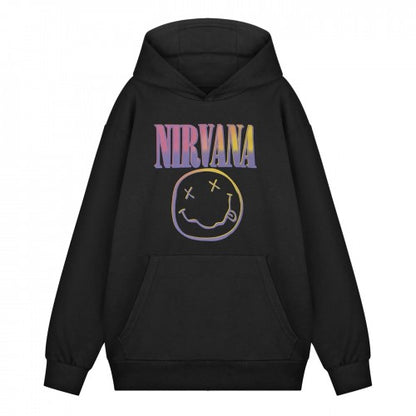 Front - Nirvana Unisex Adult Sunset Logo Hoodie