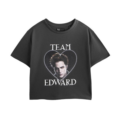Front - Twilight Womens/Ladies Edward Team Crop T-Shirt
