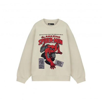 Front - The Amazing Spider-Man Mens Action Pose Sweatshirt