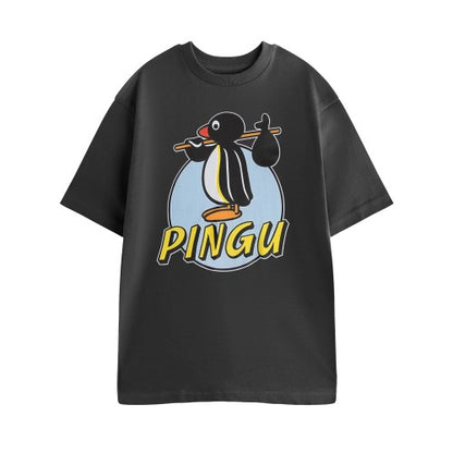 Front - Pingu Unisex Adult Retro Short-Sleeved T-Shirt