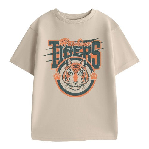 Front - Stranger Things Childrens/Kids Hawkins Tigers Short-Sleeved T-Shirt