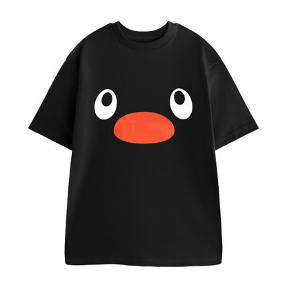 Front - Pingu Unisex Adult Character Face Short-Sleeved T-Shirt